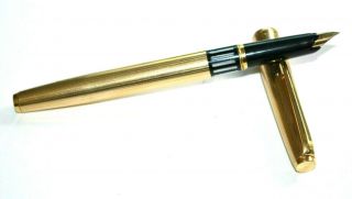 Vintage Senator 14k Rolled Gold Fountain Pen,  F - Fine 14k Gold Nib,  Germany 60s