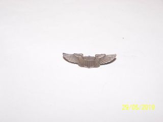 Rare Wwii Us Army Air Corps Pilot Wing Pin - Sterling - Lapel Pin 1 & 1