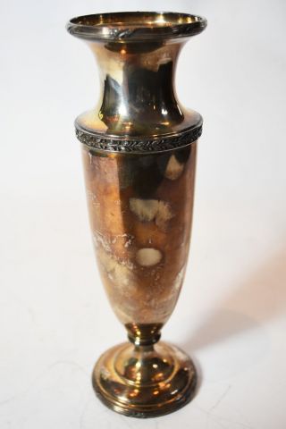 Elegant Old Reed & Barton 9 - 3/4 " Tall Silverplated Vase 4011 Classic Form