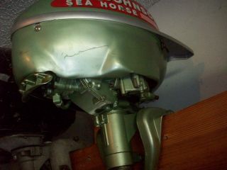 Vintage Johnson Sea Horse 5 HP Outboard Motor GREAT COMPRESSION COMPLETE 2