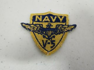 Wwii Us Navy V - 5 Overseas Cap Patch For Pilot Trainees.