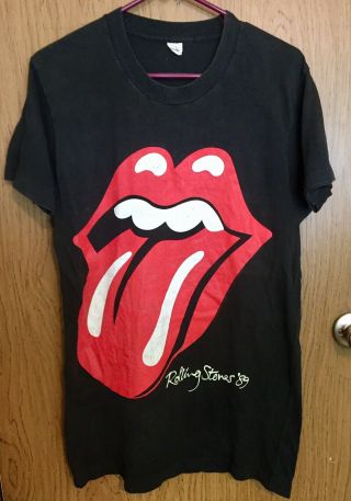 Vintage Rolling Stones 1989 North American Tour Concert T - Shirt Size Large