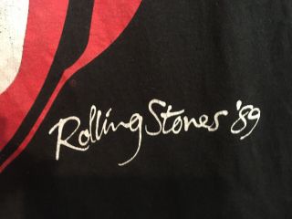 Vintage Rolling Stones 1989 North American Tour Concert T - Shirt Size Large 4