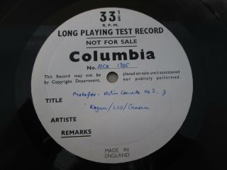 Rare Test Pressing 33cx 1395 Leonid Kogan Prokofiev Violin Concerto No.  2 Lp Ss