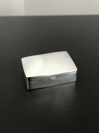 Vintage Snuff Pill Box Sterling Silver HALLMARKED 3