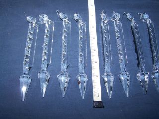 Vintage French Cut Spere Crystal Prisms - Set Of 10 - 150mm,  Bead - Apx 6 - 7 "