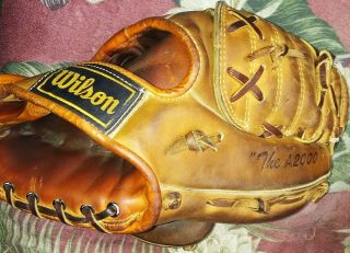 Wilson A2000 Baseball Vintage Glove Rh Throw Shooting Star Pro Model Usa Rare