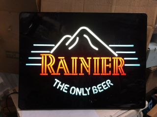 Vintage Beer Sign Rainier The Only Beer; By Kcs Industries; Fast S&h