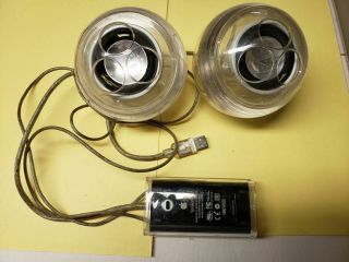 Apple G4 iMac PM Vintage Clear 2.  0 - Ch Round Pro Speakers 20W M6531 2