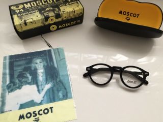 Moscot Miltzen Black Glasses Size 46 - 23 - 145 $420 Rare High End Sun Vintage