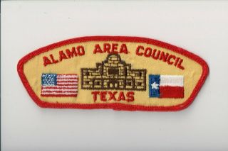 Vintage Boy Scout Alamo Area Council T - 1 " Three Bricks " Csp Patch [cm0433]