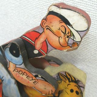 RARE Vintage 1929 FISHER PRICE POPEYE COWBOY WOOD PULL TOY 705 3