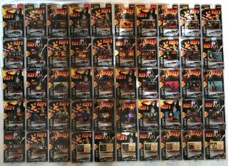 1997 Rare Collectable Kiss Full Set Johnny Lighting Cars; Gene,  Paul,  Ace,  Peter