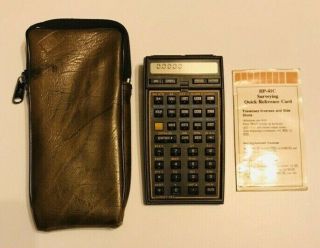 Vintage Hp - 41cx Programmable Calculator Surveying I Module,  Case & Paper