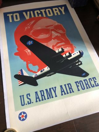 Us Army Air Force Recruitment Poster Vintage Art Lithograph Print On Canvas