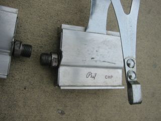 RARE Vintage PHIL WOOD CHP Bearing Platform Pedals with Toe Clips - COOL 2