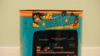 Very Rare 1982 Donkey Kong Trash Can atari mario nintendo collectible vintage 3