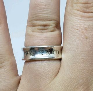 Vintage Sterling Silver 925 Tiffany & Co T & Co 1837 Ring Sz 8