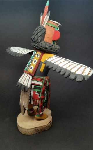 VINTAGE Authentic Kachina Doll EAGLE (Kwahu) HOPI Signed Deloria Adams 14 - 1/2 