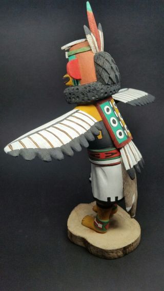 VINTAGE Authentic Kachina Doll EAGLE (Kwahu) HOPI Signed Deloria Adams 14 - 1/2 