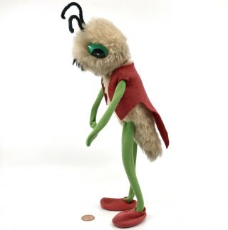 Vintage Cricket Grasshopper Ad Promo Dralon Plush Germany 12in 30cm C1980s Doll