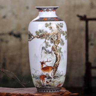 Jingdezhen Ceramic Vase Vintage Chinese Style Animal Vase Fine Smooth Surface Ho 7