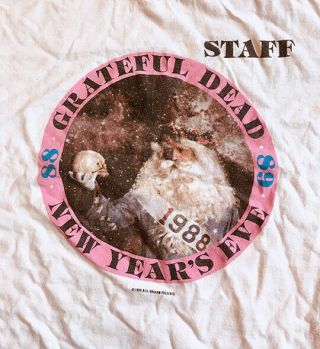 Vintage Grateful Dead Tom Tom Club Years Staff T Shirt 1988 LG 2