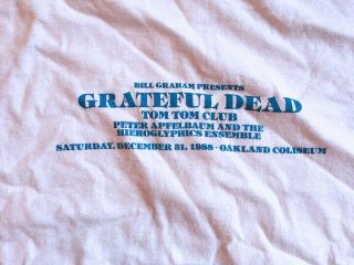 Vintage Grateful Dead Tom Tom Club Years Staff T Shirt 1988 LG 4