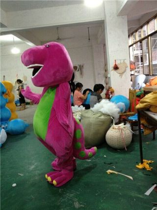 Cute Purple Barney Mascot Costume Suit Cosplay Party Game Dress Outfit Adult 1P 2