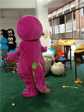 Cute Purple Barney Mascot Costume Suit Cosplay Party Game Dress Outfit Adult 1P 3