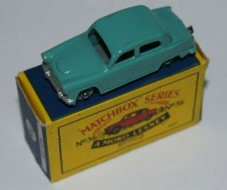 Vintage Moko Matchbox Car 36 Austin A 50 Blue Gmw