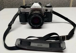 Vintage Canon Ae - 1 Film Camera Canon Fd 50mm Lens Very 100 200 Mm Flash