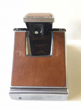 Vintage Brown/Silver POLAROID SX - 70 Land Camera - 3