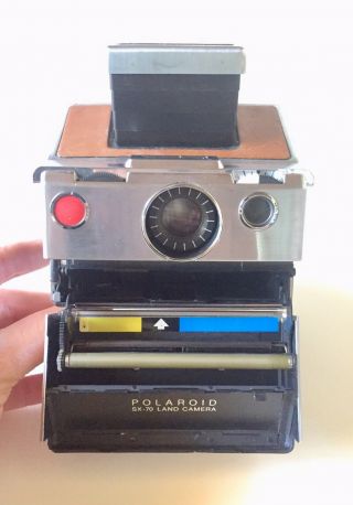 Vintage Brown/Silver POLAROID SX - 70 Land Camera - 5