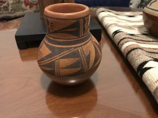 Old Hopi Pottery Geometric Design By Olive Toney Rare Vtg