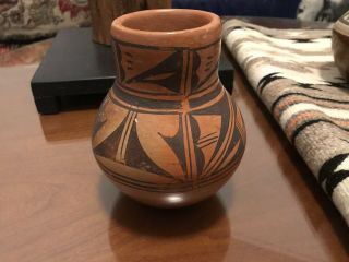 Old Hopi Pottery Geometric Design By Olive Toney Rare Vtg 2