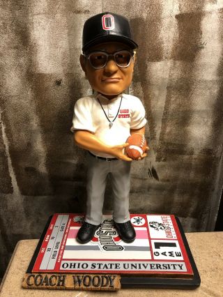 Coach Woody Hayes Ohio State Buckeyes 18” Football Exclusive Bobblehead Rare