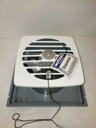 Nutone 800 - 805 Vintage 10 " Kitchen Automatic Wall Fan Metal Grille Pullchain