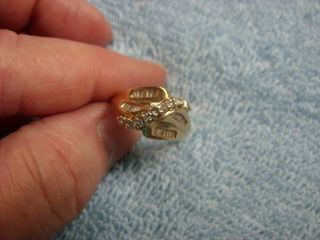 Vintage 14K Solid Yellow Gold Ladies Diamond Ring Size 5.  5 (?) 5