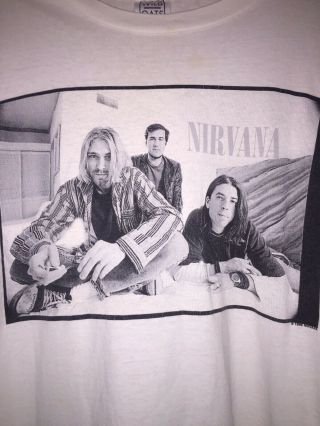 Vtg Rare 96 Nirvana Tour Shirt Band Pic Cobain Soundgarden Fear God Fog Wild Oat