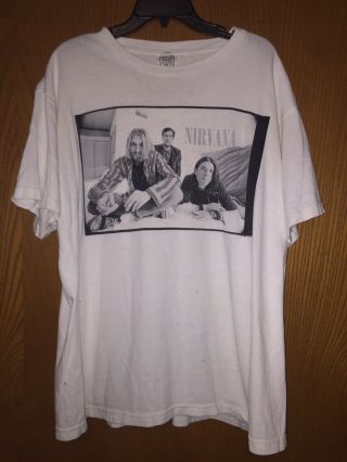 Vtg Rare 96 Nirvana Tour Shirt Band Pic Cobain Soundgarden Fear God FOG Wild Oat 2