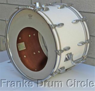 Vintage 70s Yamaha Bd922da Pre - Recording Custom 22 " Bass Drum White 9000 Series