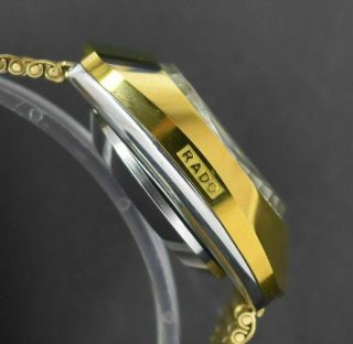 Vintage Rado Diastar Automatic Gold Plated Swiss Mens Wrist Watch White Diamond 5