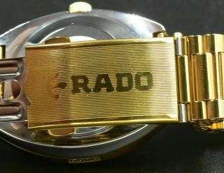 Vintage Rado Diastar Automatic Gold Plated Swiss Mens Wrist Watch White Diamond 6