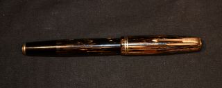 Vintage Parker Fountain Pen Black Double Jewel Gold Arrow Vacumatic