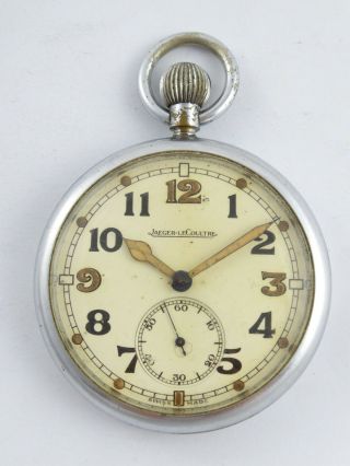 Vintage Jaeger Le Coultre Ww2 Military Issue Pocket Watch 467/2