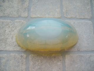 Vintage Mid Century Modern Italian Murano Yellow Art Glass Bowl 7 1/4 