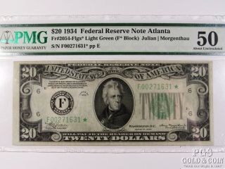 Rare 1934 $20 Federal Reserve Star Note Fr2054 - Flgs Atlanta Pmg50 12 Known 13979