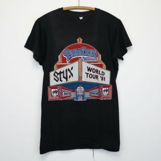 Styx Shirt Vintage Tshirt 1981 Paradise Theatre World Tour Rock N Roll Band