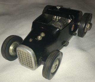 Vintage Rodzy Precision Engineering Tether Gas Hot Rod Black Race Car Toy Racer